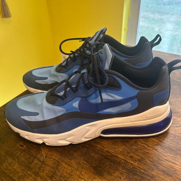 Nike Air Max 270 React Triple Blue - Size 11.5 - Picture 3 of 7